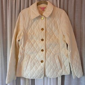 Women's Cream Quilted Jacket